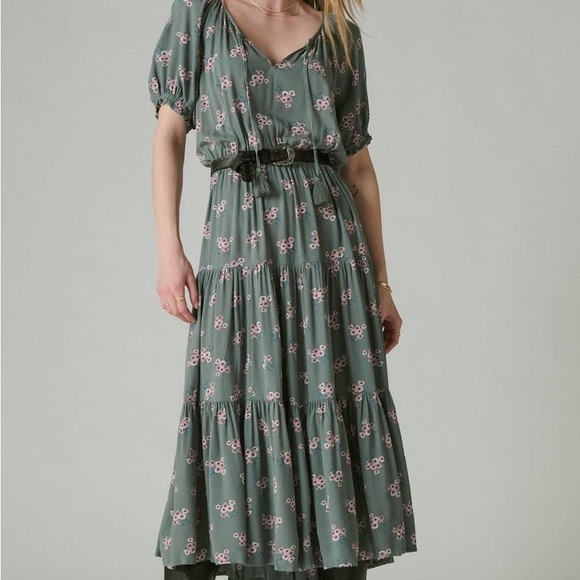 Lucky Brand Boho Smocked Waist Maxi Dress - Picture 2 of 9